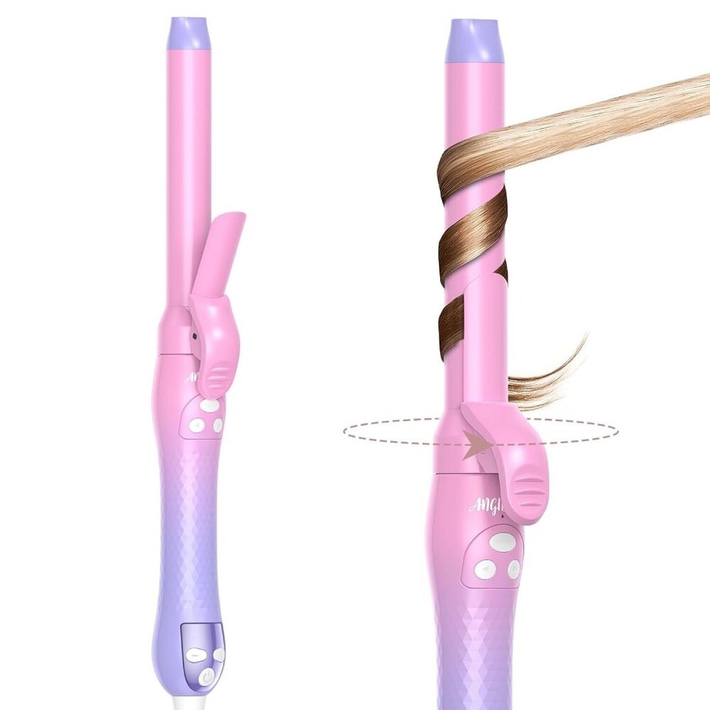 ANGILALA Rotating Curling Iron, Beach Waves Hair Curler Automatic Rotating, Best